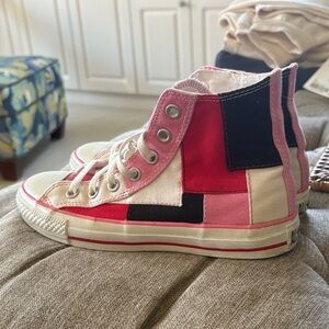 Converse Pink and Black High-Tops